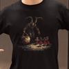 Krampus Pixel Art Tee Retro Christmas Horror Tee Gothic Holiday Gift Unisex Cotton T Dark Folklore Graphic Spooky Winter Design