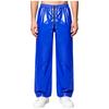 Men‘s Athletic Waterproof Pants S-3XL with Zipper Fly and Reflective Stripes Elastic Waist Straight Leg for Outdoor Sports