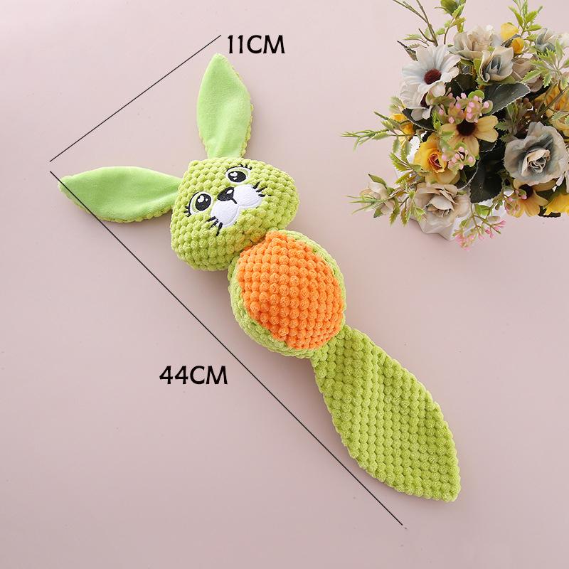 

1 шт. плюшевая игрушка для домашних животных, кусает и издает звуки, интерактивные игрушки для неуязвимых собак, динамик в форме шарика из кукурузного бархата, милая форма животного зелёный