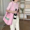 Korean Chic Minimalist Women's Canvas Shoulder Tote: Simple & Versatile College Style