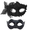 Paar-Maskenballmasken für Damen und Herren, Halloween-Halbgesichtsmasken, Augenmasken für Maskenball, Halloween, Hochzeit, Abschlussball