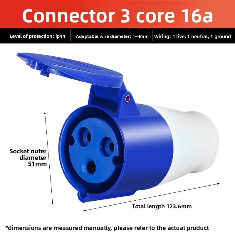 3/4/5PIN Car Connection Plug Adapter Main Plug Hook Up Site Adapter Mains Hook Up Site Socket Adapter 16A Caravan Motorhome