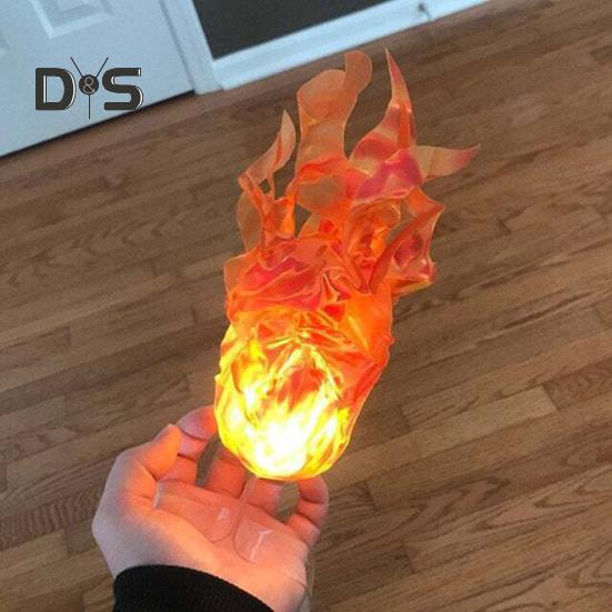 Halloween Floating Fireball Artificial Fake Flame Floating LED Ball Prop Illuminated Fireball Decor Halloween Decoration