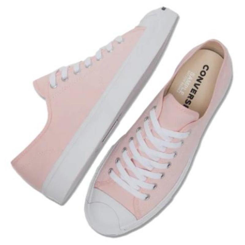 Converse Jack Purcell comfortable and simple non-slip and wear-resistant low-top board shoes unisex white pink
