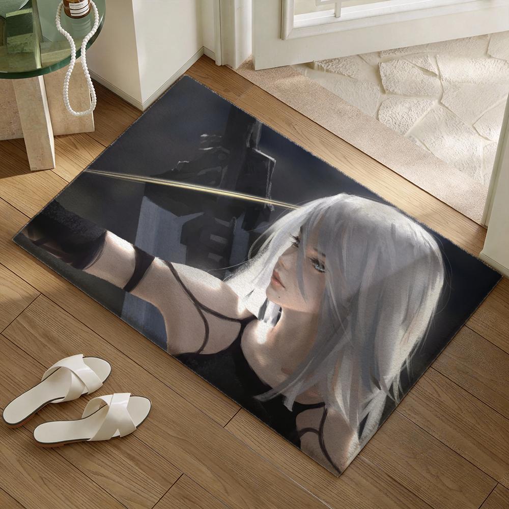 Sexy Girl Game Ghost Blade Anime Floor Mat Soft Flannel Non-Slip Door Mat - Thickened Rug for Living Room Home Decor