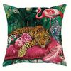 Home Decor Leopard & Tropical Floral Decorative Pillow Covers Pattern Cushion Cover Suitable For Sofa Bedroom Car Pillow Cover