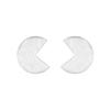 Banyan Tree S925 Silver Brushed Geometric Cutaway Round Earrings for Women - Sweet Cool Style