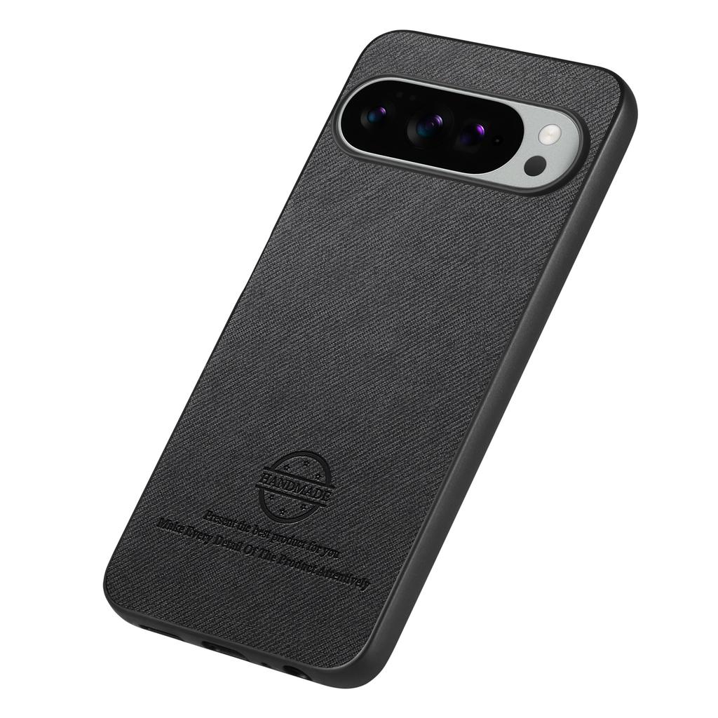 For Google Pixel 10 Pro XL Leather Phone Back Cover with Cloth Texture