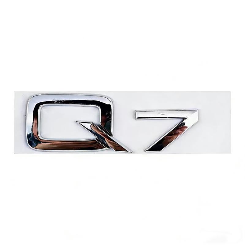 3D ABS Chrome Black Letters Numbers Car Rear Trunk Boot Emblem Sticker Badge For Audi Q2 Q3 Q5 Q6 Q7 Q8 Car Styling Accessories