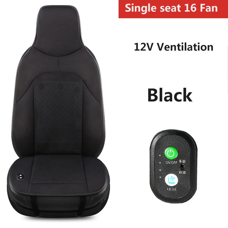 Car Ventilation Massage Seat Cushion Summer Breathable Cooling Seat Cushion 16 Fan Blowing Cooling Pad 12/24V Universal Seat Mat