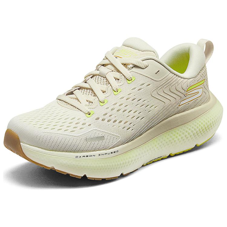Skechers Go Run Ride 11 Comfortable Versatile Cushioning Support Low-Top Running Shoes Women Sneaker Deep-Cream 172079-OFWT