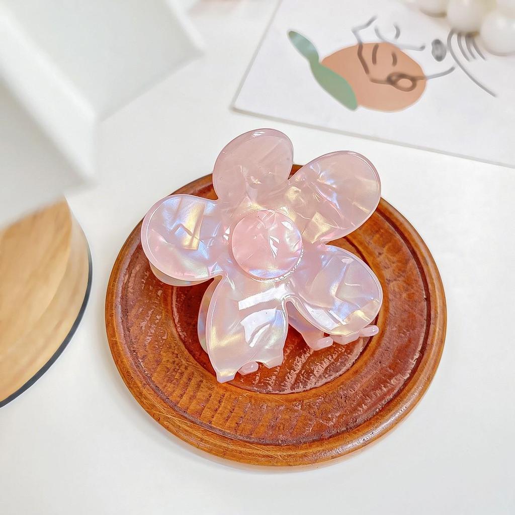 Iridescent Mermaid Shark Clip: Large Korean Acetate Hair Claw for Women's Updo