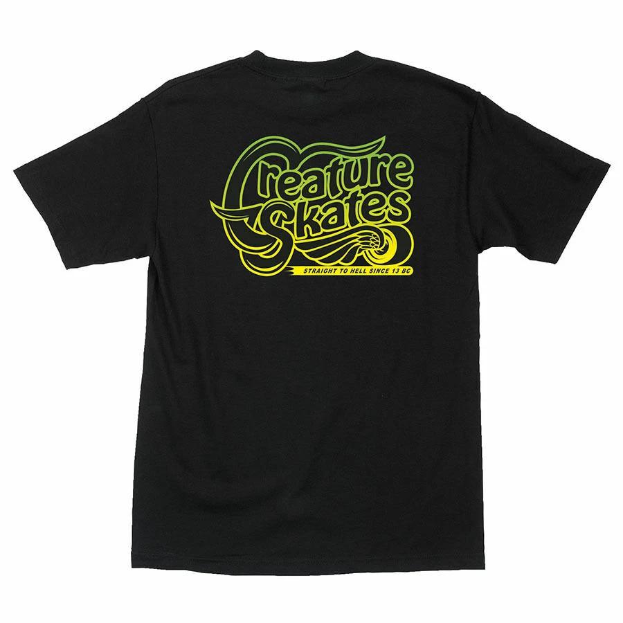 Creature FREESTYLER Skateboard T Shirt BLACK XL