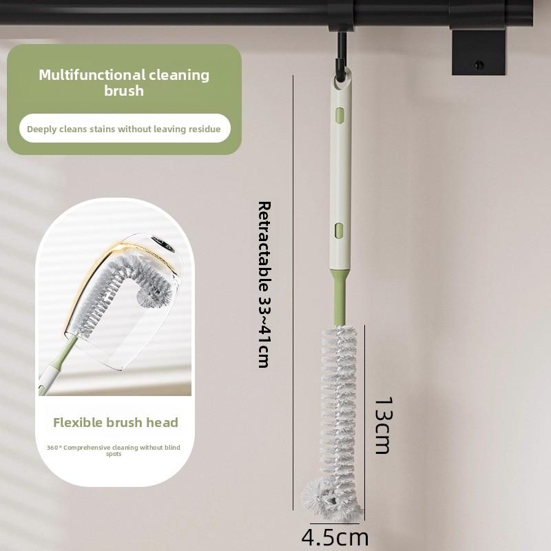 

360-Degree Hard-Bristle Rotating Handle Blender Cleaner Brush Pea Green 1PC