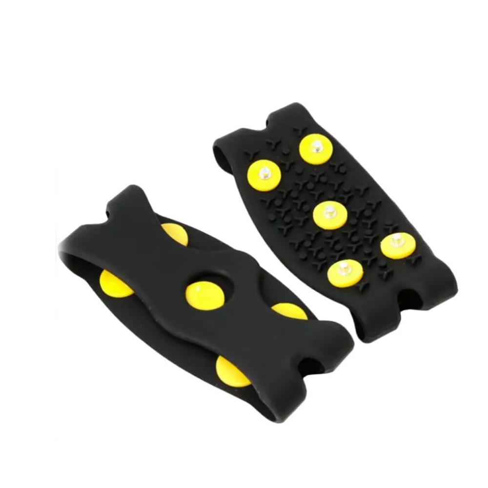 

Универсальные силиконовые нескользящие стельки - 2 комплекта нескользящих бахил для улицы для безопасности и сцепления - идеальный выбор для активного отдыха и спорта чёрный