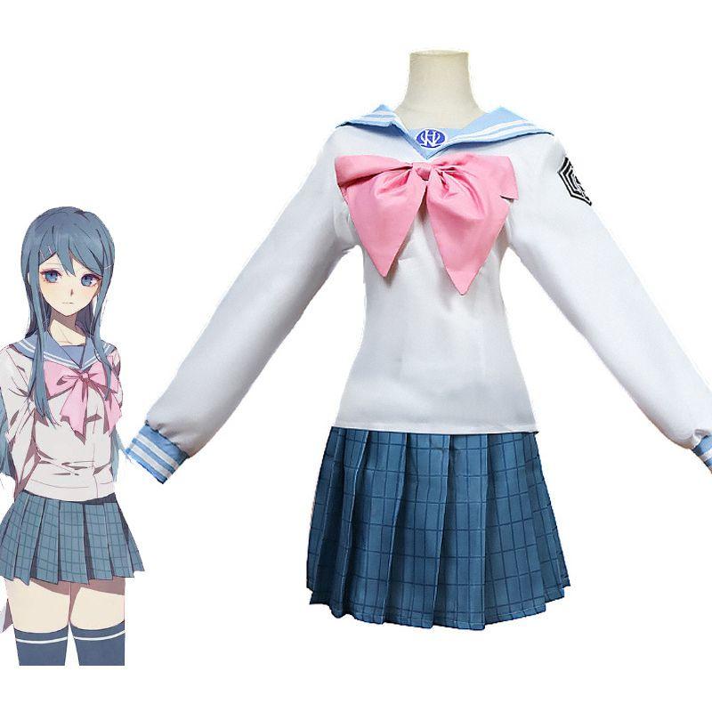 Stylish Sayaka Maizono Danganronpa Anime Uniform Costume Cosplay Suit With Wig