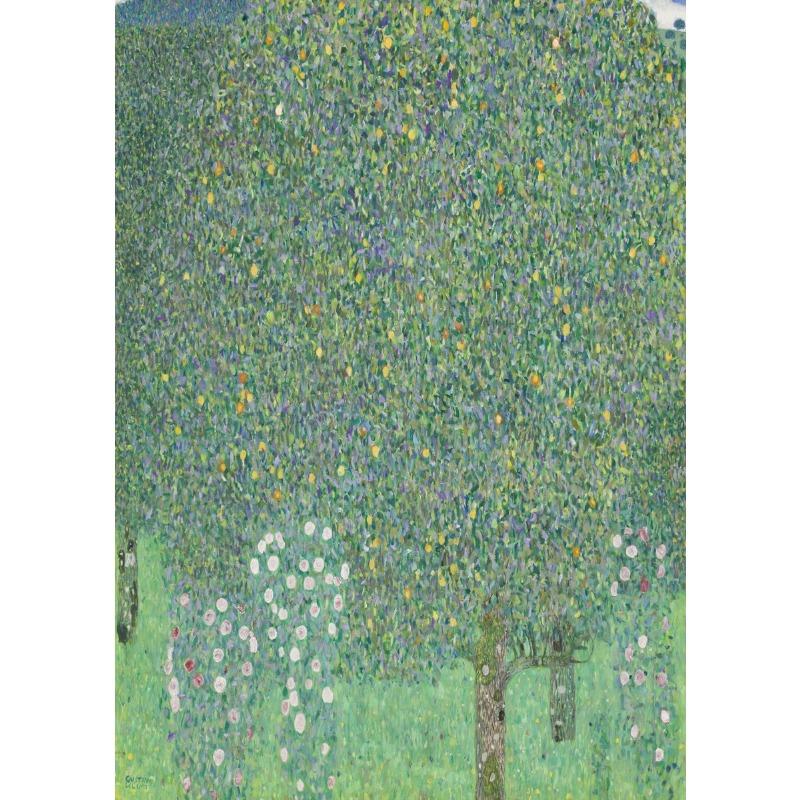 Gustav Klimt Green Flower Garden Flora Lady Wall Art Canvas Painting Nordic Poster and Prints Wall Picture for Living Room Decor