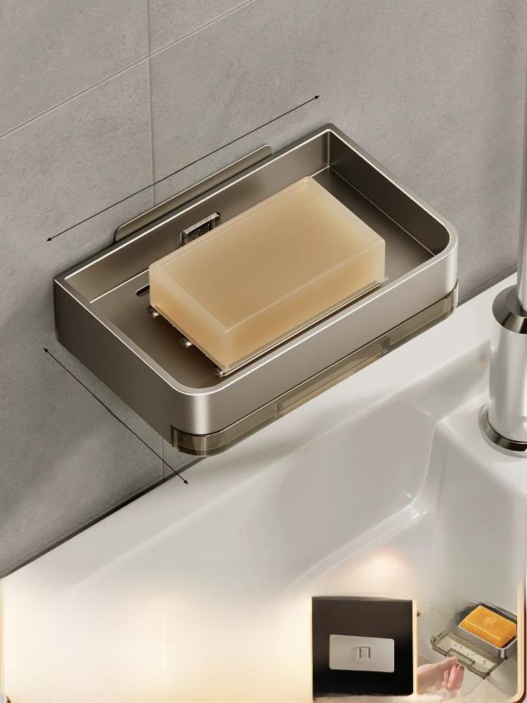 Punch-Free Double-Layer Wall-Mounted Soap Drain Rack