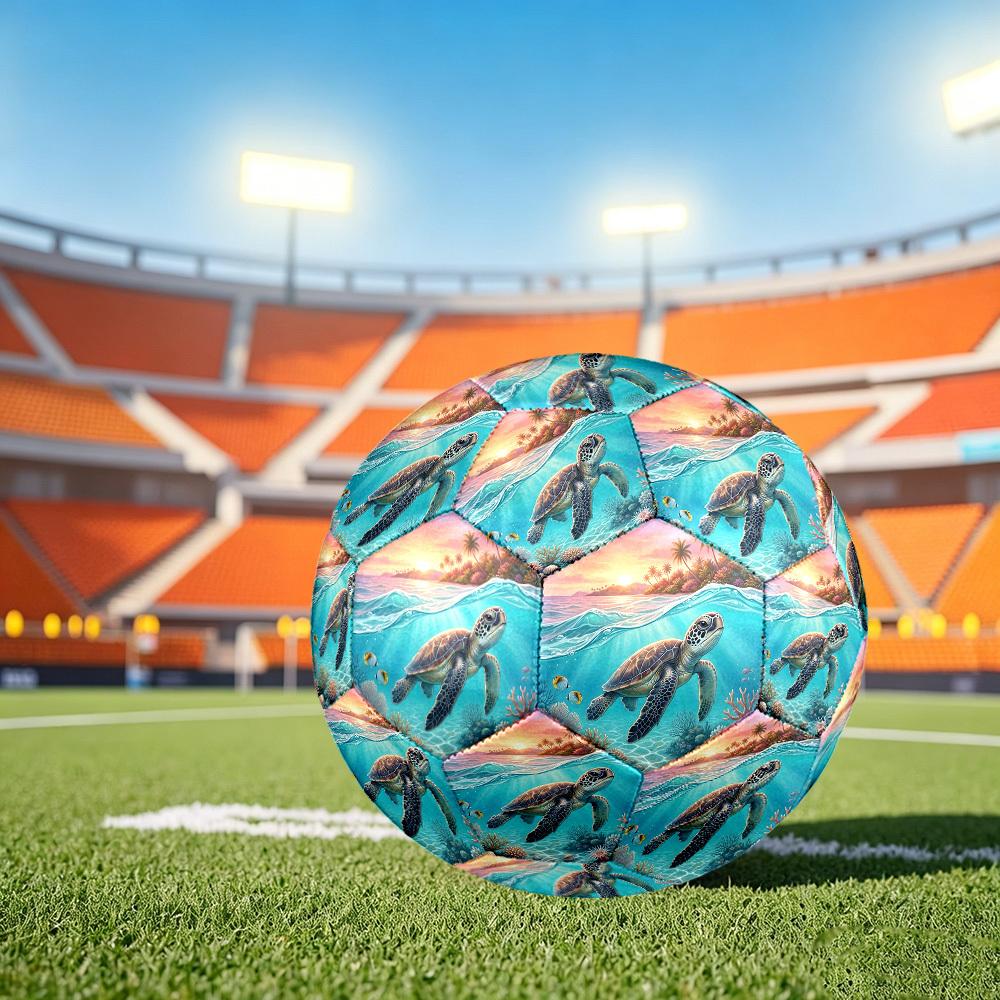 1pc Oceanic Serenity Size 5 Soccer Ball Professional Lightweight Durable Match Training Football Indoor &Outdoor Sports BallTraining Ball y76
