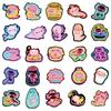 10/30/50pcs Kawaii Cute Neon Axolotl Stickers Cartoon Colorful Graffiti Decals DIY Stationery Phone Notebook Sticker Decoration