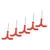 5PCS Y-Handle Grip Ice Anchor Set Threaded Shaft Tent Stakes Drill Rod Holders  Pole Holding