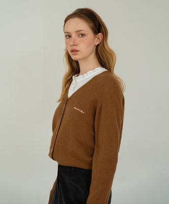 Apparel Archive Rito Wool V-Neck Cardigan - Brown