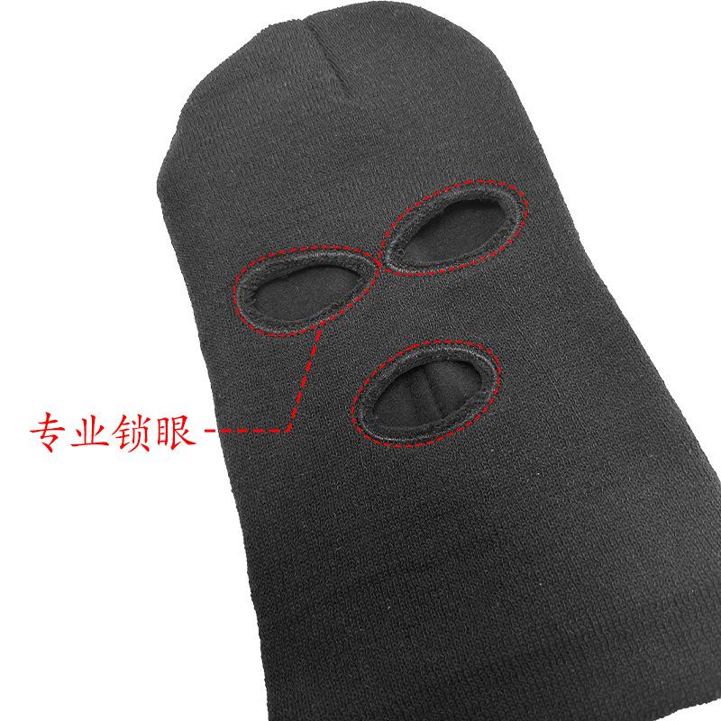 Dreilochmütze personalisiert Hip-Hop Winter warm Gesichtsschutz Outdoor Reiten kalter Wind gestrickte Maske offener Mund freiliegende Mütze
