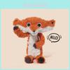 Adorable 38cm Dewar Fox Plush Toy Soft Stuffed Animal Cute Birthday Gift For Girls