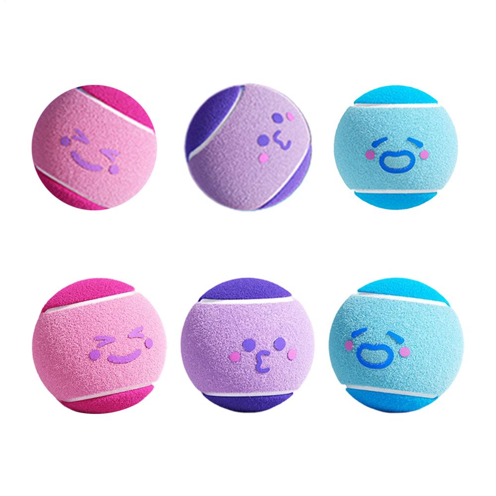 6pcs Pet Dogs Tennis Balls, Interactive Toys For Dog, Chew-resistant Durable Rubber Tennis Balls, Puppy Indoor Outdoor Play Toys