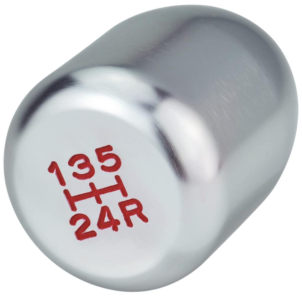 Arenbel 5 Speed Alloy Car Shifter Head Short Gear Shifting Stick Shift Lever Knob for MT Automotive Universal Silver