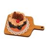 6Pcs/set Cute Miniature Food Toy Dollhouse Mini Cake Pad Paper Tray Knife And Fork Model For Doll Kitchen Accessories