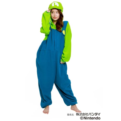 SAZAC Character Fleece Kigurumi Super Mario and Luigi