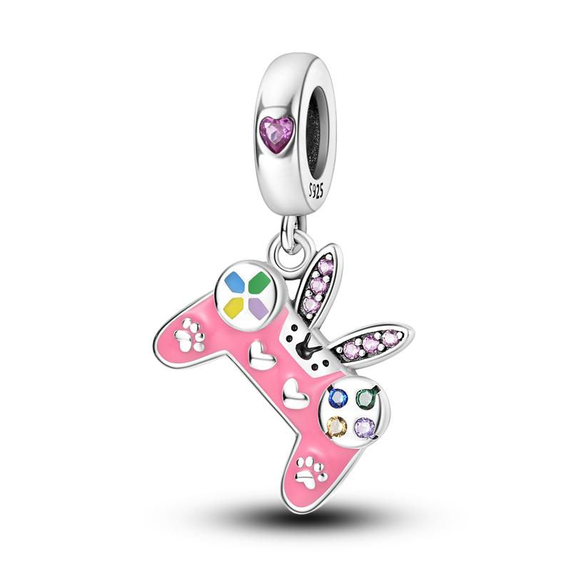 Fit Original Charms Pink Seriescopper Perfume Charm Pendent Dangle Bead Bracelet Necklace Diy Women Jewelry Gift