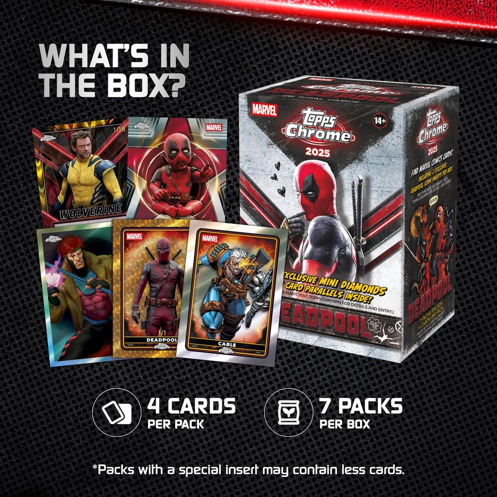 2025 Topps Chrome Deadpool Factory Seal Value - - Box.