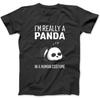I'm Really A Panda In A Human Costume Funny T-Shirt WTE Mens Womens Unisex, Longsleeve Tank Top Hoodie Black