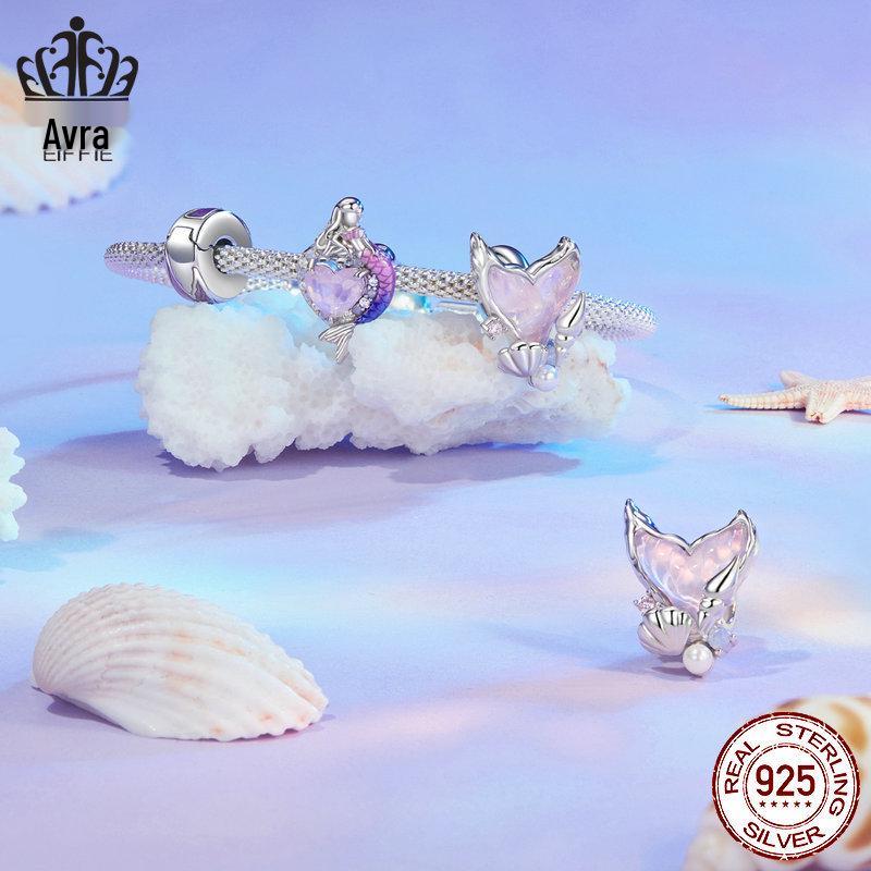 Avle Ocean Mermaid Series Beaded S925 Sterling Silver DIY Bracelet Jewelry.