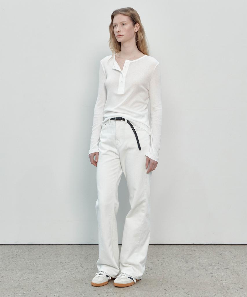 Deomago Essential Henryneck Long Sleeve (White)