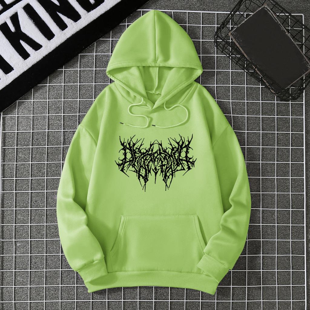Fleece Hooded Sweater Women's European and American Style American Autumn and Winter Pattern Printing Loose 2025 Student Jacket