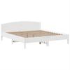 Solid Wood Bed with Shelf Without Mattress White 180x200 cm Pine