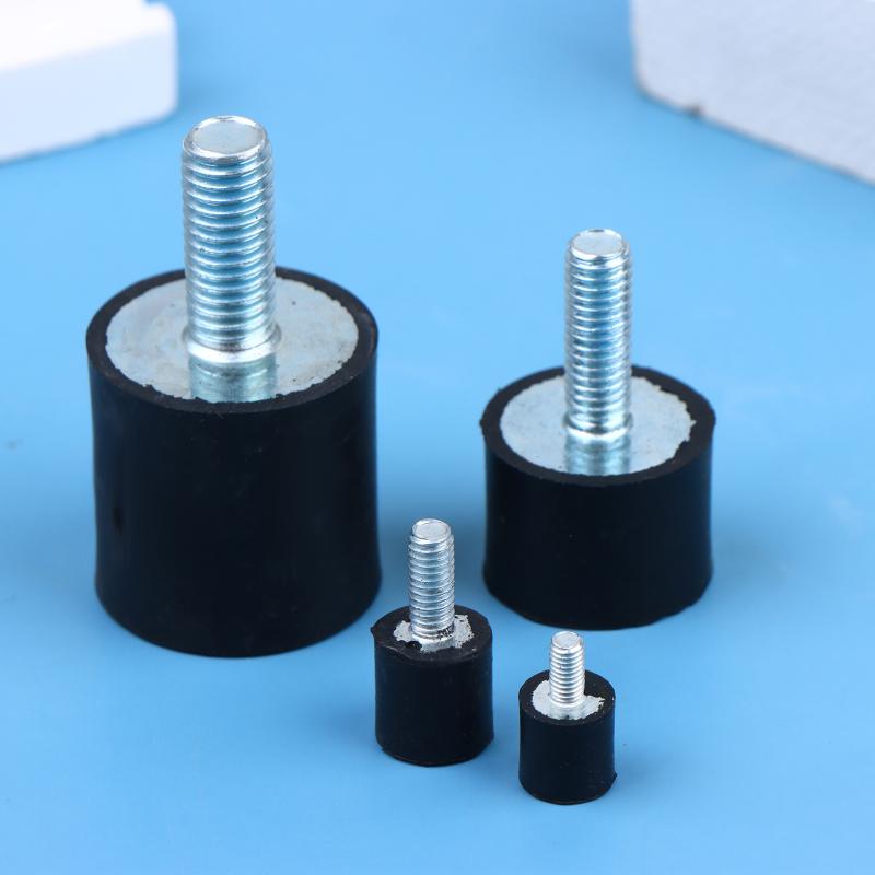M3-M8 Rubber Shock Absorbers 4Pcs Dual Thread Anti Vibration Dampers for HVAC Compressor Machinery Applications