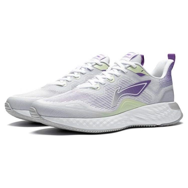 Li Ning Cloud Runner Breathable Low-Top Running Shoes Men Sneakers White Purple ARST011-1