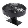 Heat Powered Fireplace Fan Quiet Round Aluminum Alloy Wood Stove Fan for Fireplace Wood Log Burning Stove