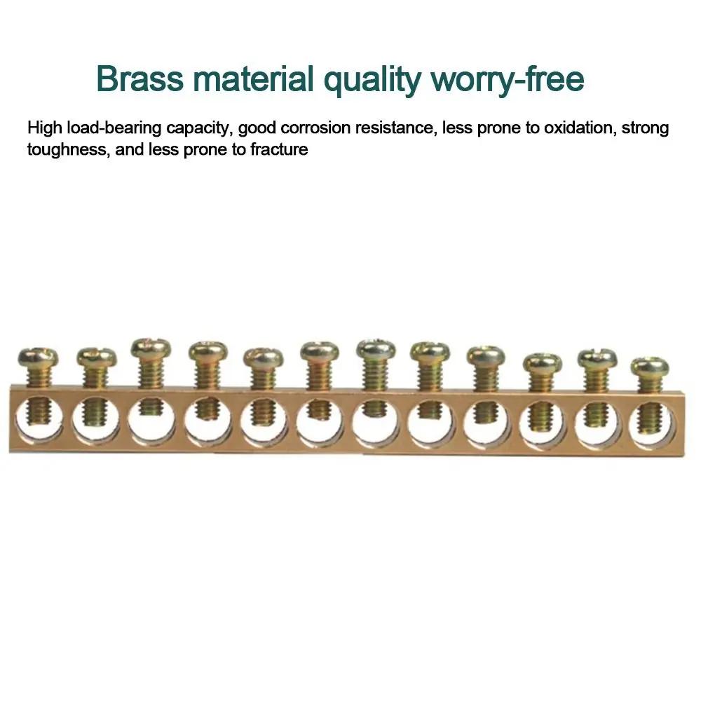 Brass Zero Row Multi-specification With Hole Screw Brass Terminal Block Grounding Terminal Block Power Distribution Cabinet