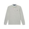 Polo Kinder T-Shirt Einfarbig Logo Stickerei Pullover Gerade Langarm Kinder Oberteile Grau 323703634-014