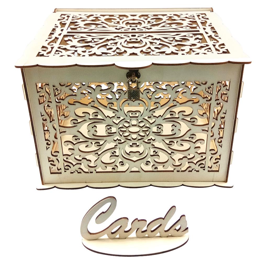 DIY Wooden Wedding Card Box and Business Card Holder