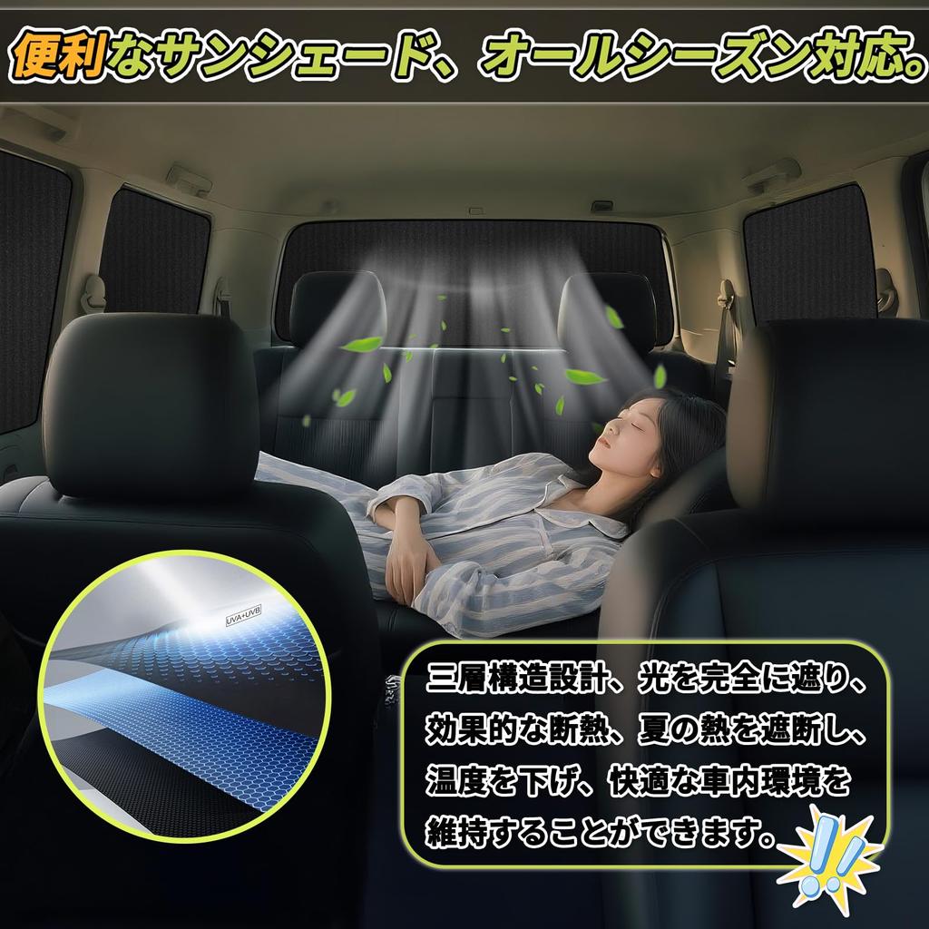 Zestaw 5 magnetycznych zasłon samochodowych dla Suzuki Jimny Osłona przeciwsłoneczna do samochodu UV Łatwa instalacja i użytkowanie na oknach (JB64/JB74) - Kemping, Bok, Ochrona,