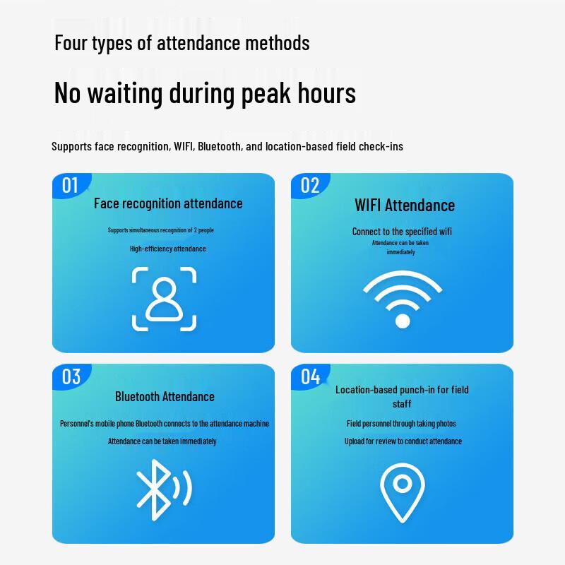 GEPAD RMQ-331 Face & Fingerprint Time Attendance Machine CN plug (adapter included)