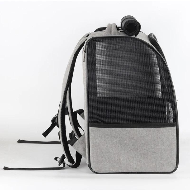 Batohy pro přepravu koček Rozšiřitelný batoh pro kočky s krytem proti slunci, Prodyšný síťovaný batoh pro přepravu mazlíčků na cesty, turistiku, kempování