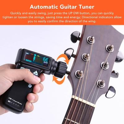 Automatischer Gitarrenwickler, Farbdisplay, 2600 mA, schnelle Akustikgitarren, automatischer Tuner für Gitarre, Ukulele
