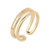 Elegant Trendy Open-End Mother-of-Pearl Double-Layer Ring for Women - Lightweight Luxury Design